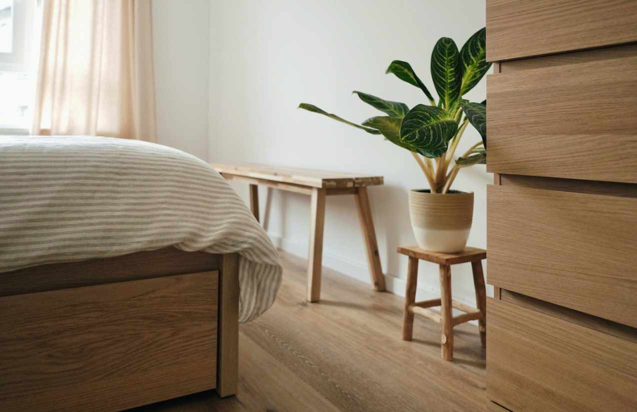 Holzmöbel verhindern schlechte Luft im Schlafzimmer