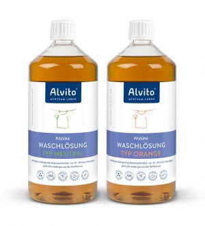 Alvito Waschlösung orange und neutral