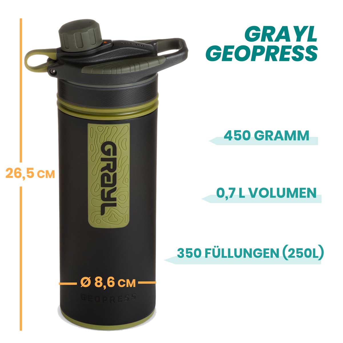 Grayl Geopress Eigenschaften